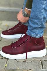 Marsetti Herren Bordeaux Orthopädische Schnür Boots mit Dicker Sohle 1