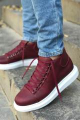 Marsetti Herren Bordeaux Orthopädische Schnür Boots mit Dicker Sohle 2