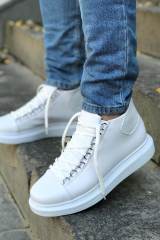 Marsetti Herren Weiße Dicke Sohle Stiefel Schnürung Orthopädische Sohle 3