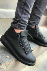 Marsetti Herren Schwarze Dicke Sohle Orthopädische Stiefel Schuhe