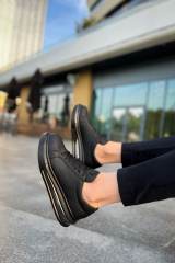 Marsetti Herren Schwarz Casual Dicksohle Orthopädische Schnür Schuhe 3