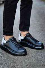 Marsetti Herren Schwarz Weiß Freizeitschuhe mit Dicker Sohle Orthopädisch 2