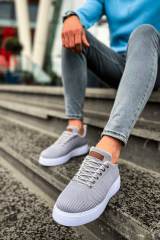Marsetti Herren Anthrazit Textil Freizeitschuhe mit Dicker Sohle Orthopädisch 3