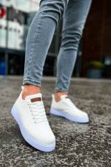 Marsetti Herren Weiß Textil Casual Dicke Sohle Schnür Orthopädisch Schuhe 4