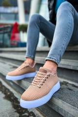 Marsetti Herren Beige Textil Casual Dicksohlen Orthopädische Schuhe 1