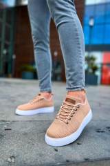 Marsetti Herren Beige Textil Casual Dicksohlen Orthopädische Schuhe 3