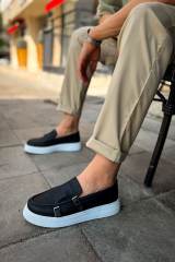 Marsetti Herren Schwarz Schnalle Freizeit Dicke Sohle Orthopädische Schuhe 2