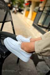 Marsetti Herren Weiß Casual Schnürschuhe mit Dicker Sohle Orthopädisch 4