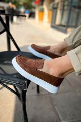 Marsetti Herren Braun Casual Dicke Sohle Orthopädisch Slip-On Schuhe 3