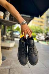 Marsetti Herren Schwarz Dicke Sohle Casual Schnür Schuhe 4