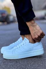 Marsetti Herren Weiß Casual Dicke Sohle Orthopädische Schnür Schuhe 3