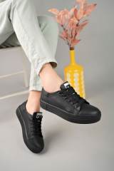 Marsetti Herren Schwarze Dicke Sohle Casual Orthopädische Schnürschuhe 3
