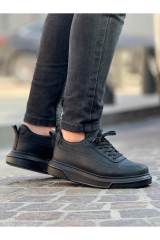 Marsetti Herren Schwarz Schnürschuhe mit Dicker Sohle Freizeitschuhe 2