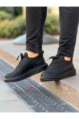 Marsetti Herren Schwarz Schnürschuhe mit Dicker Sohle Freizeitschuhe 3