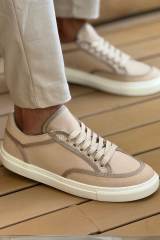 Marsetti Herren Beige Textil Casual Dicke Sohle Orthopädische Schuhe 1