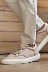 Marsetti Herren Beige Textil Casual Dicke Sohle Orthopädische Schuhe 2