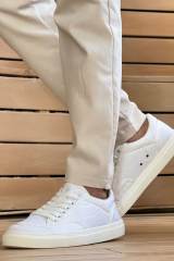 Marsetti Herren Weiß Textil Casual Dicke Sohle Orthopädische Schuhe 2