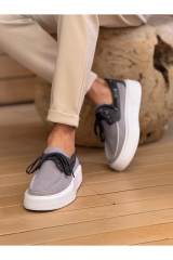 Marsetti Herren Anthrazit Textil Schnür Dicksohle Freizeitschuhe 3