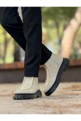 Marsetti Herren Sand Wildleder Reißverschluss Dicke Sohle Orthopädische Stiefel 2