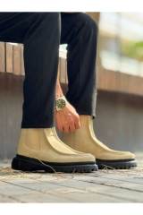 Marsetti Herren Sand Wildleder Reißverschluss Dicke Sohle Orthopädische Stiefel 3