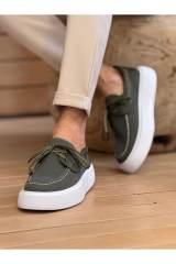 Marsetti Herren Khaki Textil Dicke Sohle Casual Schnür Schuhe 3