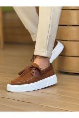 Marsetti Herren Braun Textil Casual Schnür Dicke Sohle Schuhe
