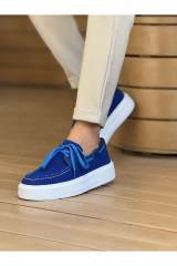 Marsetti Herren Blau Textil Dicke Sohle Casual Orthopädische Schuhe 1