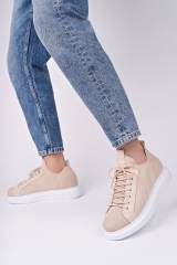 Marsetti Herren Beige Textil Casual Schnür Dicke Sohle Orthopädische Schuhe