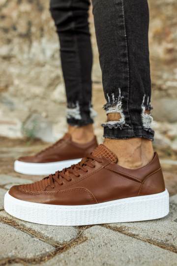 Marsetti Herren Braun Casual Dicke Sohle Orthopädische Schnürschuhe