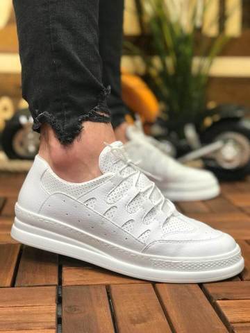 Marsetti Herren Weiß Casual Schnür Dicke Sohle Orthopädische Schuhe