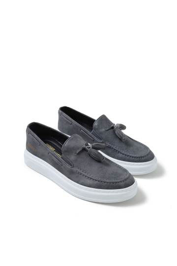 Marsetti Herren Anthrazit Casual Dicke Sohle Orthopädische Slip-On Schuhe