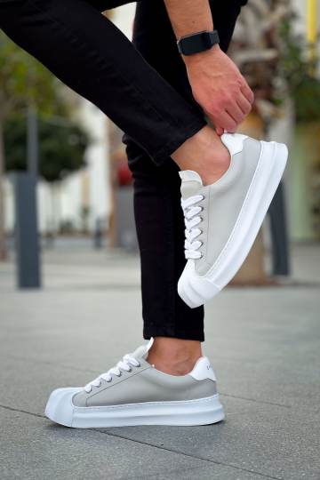 Marsetti Herren Grau Dicke Sohle Casual Sportschuhe