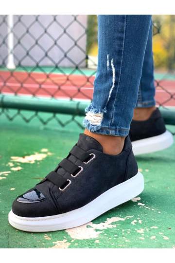 Marsetti Herren Schwarz Alltag Dicke Sohle Elastische Schuhe