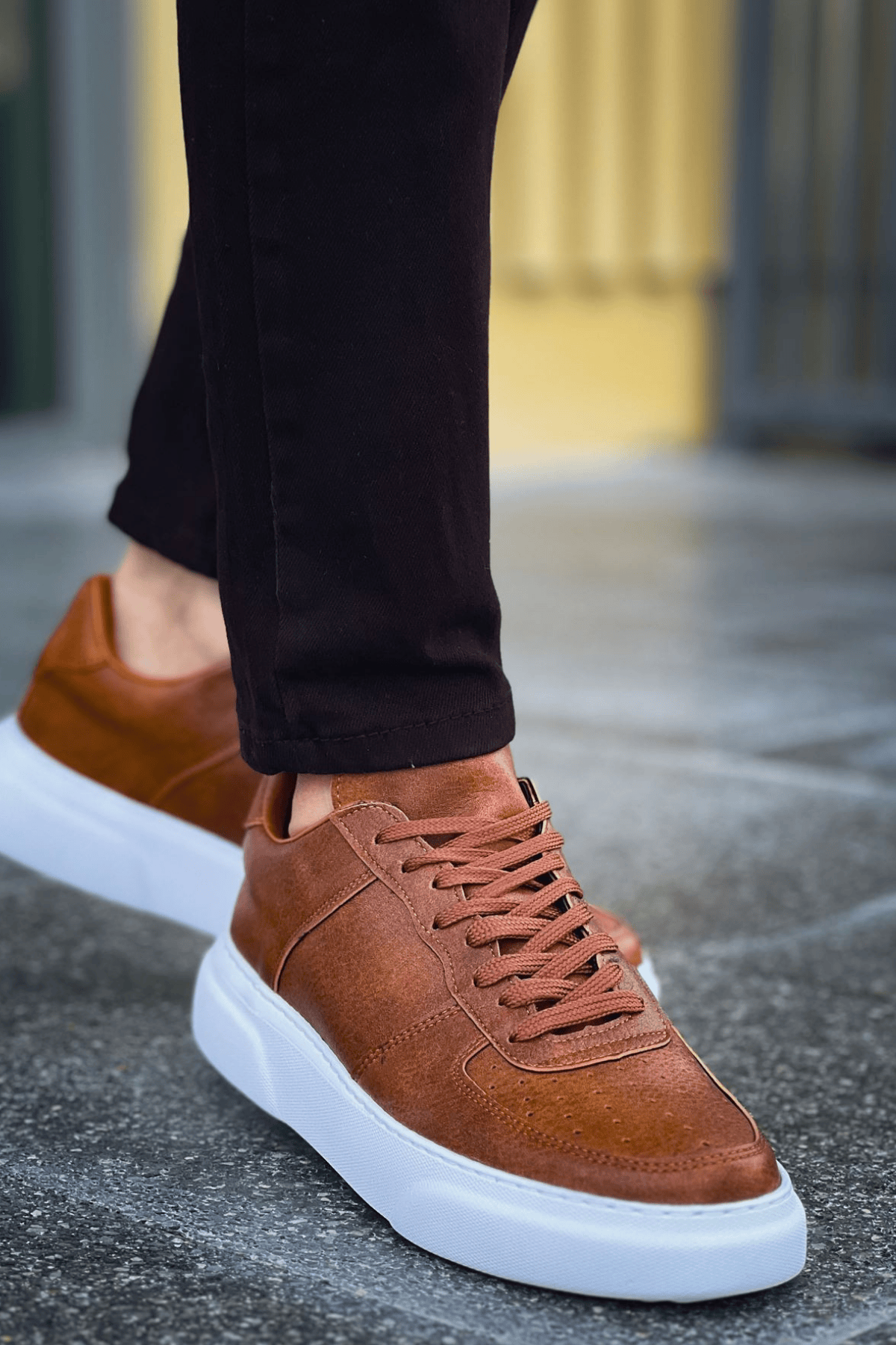 Marsetti Herren Braun Casual Dicksohle Orthopädische Schnürschuhe