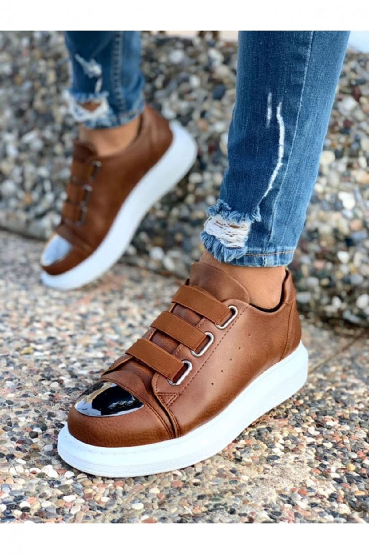 Marsetti Herren Cognac Slip-On Dicksohlen Orthopädische Freizeitschuhe